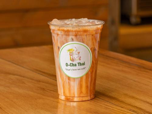 A cup of Thai iced tea